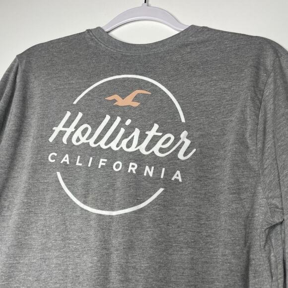 Hollister Womens Top Size S Light Gray Long Sleeve Pullover Casual Shirt - Picture 10 of 11